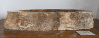 Antique Petrified Wood wash basin approx  89cm x  58cm x  15cm (LF.23.03.005)