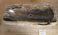 Archaic Petrified Wood wash basin approx  84cm x  39cm x  15cm (LF.25.04.002)