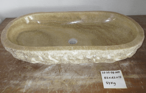 Astounding Jurassic Onyx Fossilised Bathroom Basin approx  80 cm x  40 cm  x  15 cm (LO.25.09.005)