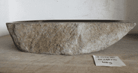 Attractive Long River Rock Granite Stone Basin LR.25.02.001 ( approx 80cm x 48cm x 16cm)