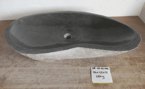 Awesome Long River Rock Granite Bathroom Sink approx 86 cm x 47 cm x 15 cm ( LR.25.02.005 )