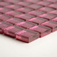 Barbie Pink Glitter Glass Mosaics