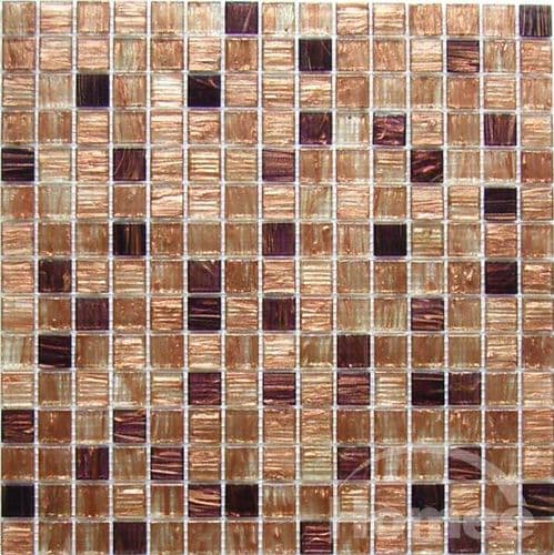 Bathroom Mix Brown & Gold Glass Mosaic Tiles GM06