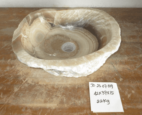 Beautiful Jurassic Onyx Fossilised Bathroom Basin approx  42 cm x  37 cm  x  15 cm (JO.25.07.019)