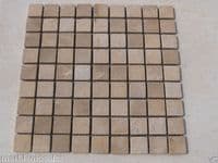 Beige Tumbled Marble Mosaic Tiles 3 cm x 3 cm @ £49.99 per m2