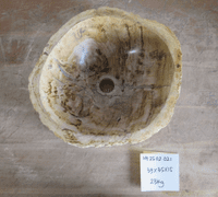 Bijou Petrified Wood Wash basin approx 39 cm x  35 cm x 15 cm (MF.25.02.021)
