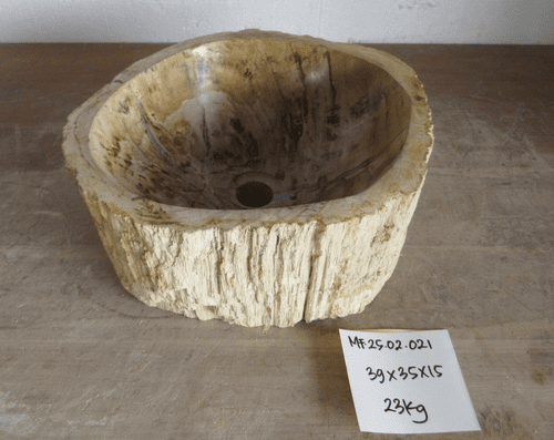 Bijou Petrified Wood Wash basin approx 39 cm x 35 cm x 15 cm (MF.25.02.021)