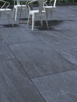 Black Quartz Anthracite Vitrified Porcelain BULLNOSE 900 x 450 x 20 mm