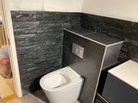 Black Quartz Sparkle Maxi  Split Face Mosaic Stone Z  Tiles Cladding