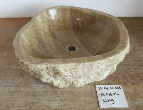 Bonny Fossilised Jurassic Onyx Sink (JO.24.07.008) @ approx 48 x  46 x 16 cm