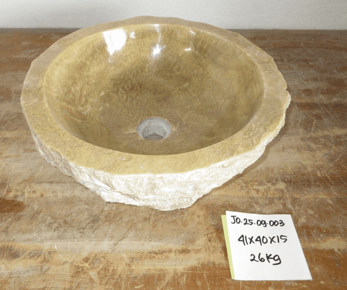Bonny Fossilised Jurassic Onyx Sink (JO.25.09.003) @ approx 41  x  40  x  15 cm