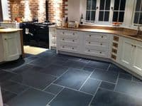 Brazilian Black Extra Large Riven Slate Flooring 900 mm x 600 mm x 10 mm @ £27.99 per m2