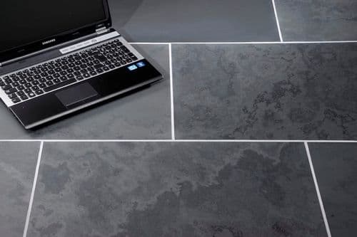 Brazilian Black Honed Calibrated Slate approx 600 mm x 300 mm x 8 mm @ £29.99 per m2