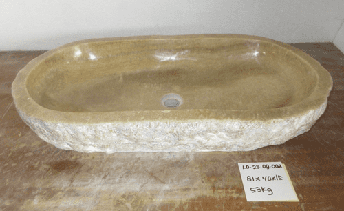Breathtaking Jurassic Onyx Fossilised Bathroom Basin approx  81 cm x  40 cm  x  15 cm(LO.25.09.002)