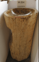 Breathtaking Petrified ( Fossilised) Wood Pedestal Sink (PF.034) @ approx W:51cm x D:44cm x H:90 cm