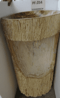 Breathtaking Petrified ( Fossilised) Wood Pedestal Sink (PF.034) @ approx W:51cm x D:44cm x H:90 cm
