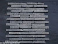 Brighton Black Natural Stone Mosaics Random Brick Style @ £49.99 per m2