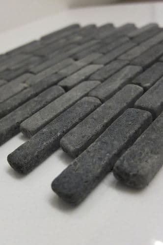 Brighton Black Natural Stone Mosaics Random Brick Style @ £49.99 per m2