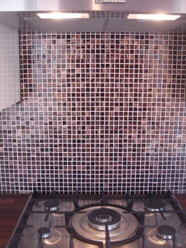 Bronze & Gold Glass Mosaics Wet Room Mix G22