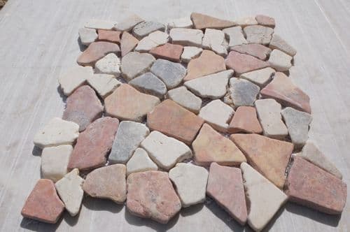 Cadiz Coral White & Onyx Natural Stone Mosaic Tile @ £49.99 per m2