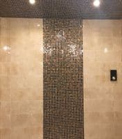 Cali  Brown & Copper Mixed Coloured Glass Mosaics GM01