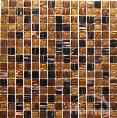 Cali Brown & Copper Mixed Coloured Glass Mosaics GM01