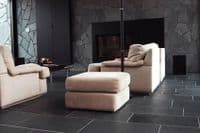 Calibrated Brazilian Black Riven Slate 600mm x 600mm x 10mm natural stone flooring @ £26.99 per m2