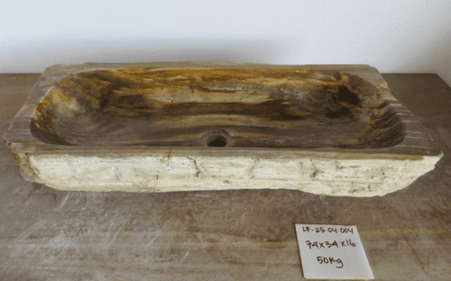 Captivating Petrified Wood wash basin approx  91cm x  41cm x  16cm (LF.25.04.004)