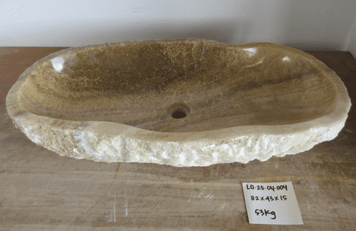 Charming Jurassic Onyx Fossilised Bathroom Basin approx 82 cm x 43 cm x 15 cm(LO.25.04.004)