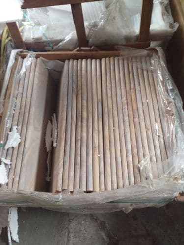 CLEARANCE / DAMAGED 24 no. slabs Rainbow Honed Sandstone Bullnose Coping Stone 900 x 350 x 30 mm