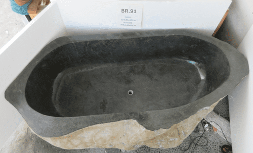 Colossal Freestanding River Rock Circular Granite Bath (Unique Ref: BR.91) 274 cm x 96 cm x 57 cm
