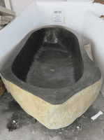 Colossal Freestanding  River Rock Circular Granite Bath (Unique Ref: BR.91) 274 cm x 96  cm x 57 cm