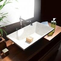 Cream / Beige Stone Marble Trapezio Sink 60 cm x 35 cm x 15 cm