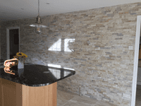 Cream Quartz Split Tiles for the Natural 3D effect on Walls Fire Surrounds & Hearths UK