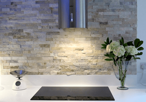 Cream Quartz Split Face Mosaic Ledge Stone Feature Wall Tiles @ £39.99 per m2