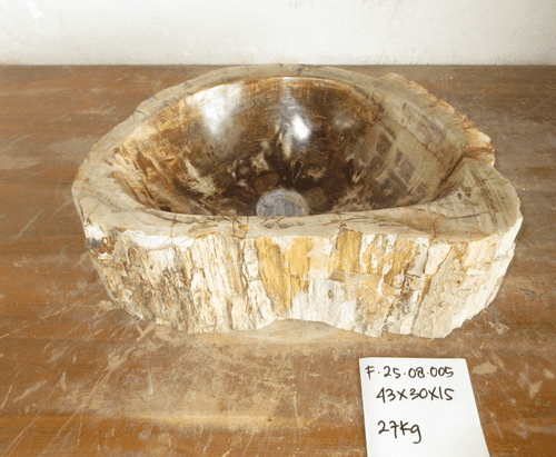Deluxe Petrified Wood Sink approx 43 cm x 30 cm x 15 cm (Sink F.25.08.005)