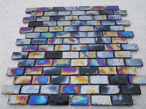 DIESEL GLASS MOSAICS BRICK INTERLOCK