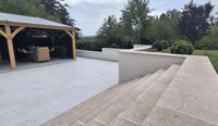 Dijon  Limestone TUMBLED SINGLE Bullnosed Limestone Pool Coping / Step 900 x 350  x 30mm