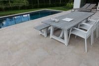 Dijon  Limestone TUMBLED SINGLE Bullnosed Limestone Pool Coping / Step 900 x 350  x 30mm