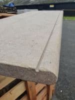 Dijon  Limestone TUMBLED SINGLE Bullnosed Limestone Pool Coping / Step 900 x 350  x 30mm