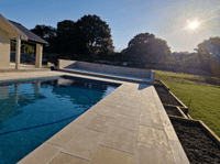 Dijon TUMBLED Limestone Calibrated patio slabs 900mm  x 600mm x  20mm @ £39.99 per m2