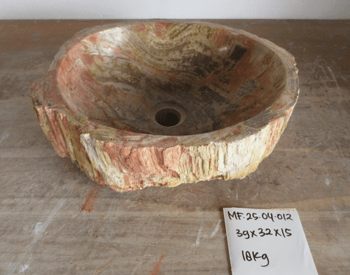 Diminutive Petrified Wood Wash basin approx 39 cm x 32 cm x 15 cm (MF.25.04.012)