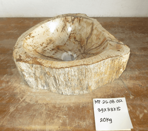Dinky Petrified Wood Wash basin approx 39cm x 33 cm x 15 cm (MF.25.08.012)