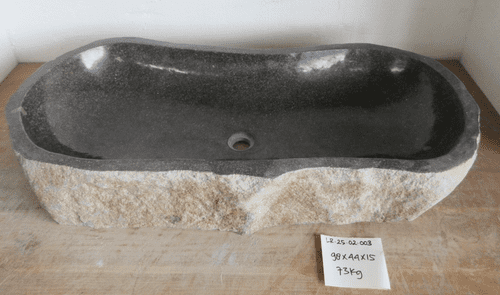 Distinctive Long River Rock Granite Stone Basin LR.25.02.003 ( approx 98 cm x 44cm x 15 cm)