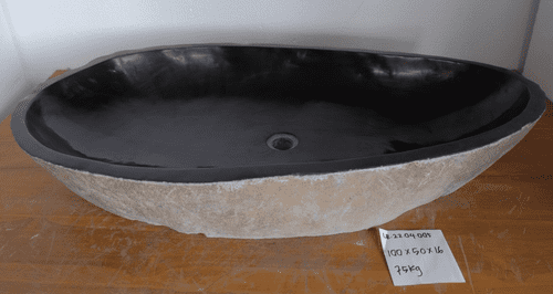 Distinguished Long River Rock Granite Sink LR.22.04.005( approx 100 cm x 50 cm x 16 cm )