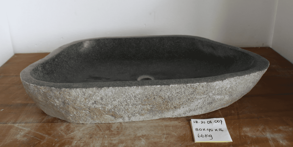 Distinguished River Rock Granite Bathroom Sink approx 80 cm x 45 cm x