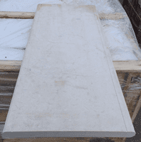 Egyptian Beige Limestone Sawn & Sandblasted DOUBLE Bullnose Step 900 x 350 x 30 mm