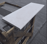 Egyptian Beige Limestone Sawn & Sandblasted Bullnose Step 900 x 350 x 30 mm