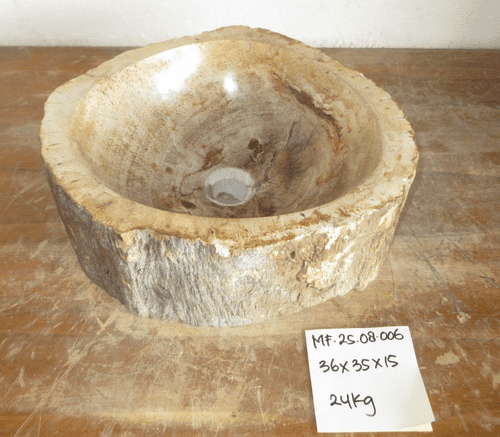 Enchanting Petrified Wood Wash basin approx 36 cm x  35 cm x 15 cm (MF.25.08.006)