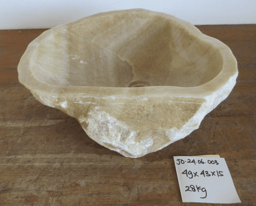 Enticing Fossilised Jurassic Onyx Sink (JO.24.06.003) @ approx 49 x 43 x 15cm